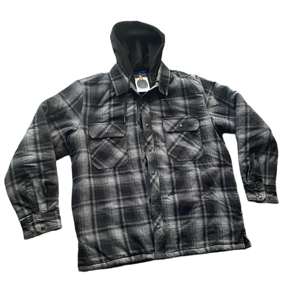 BC Clothing - Men's Hooded Quilted Flannel winter jacket